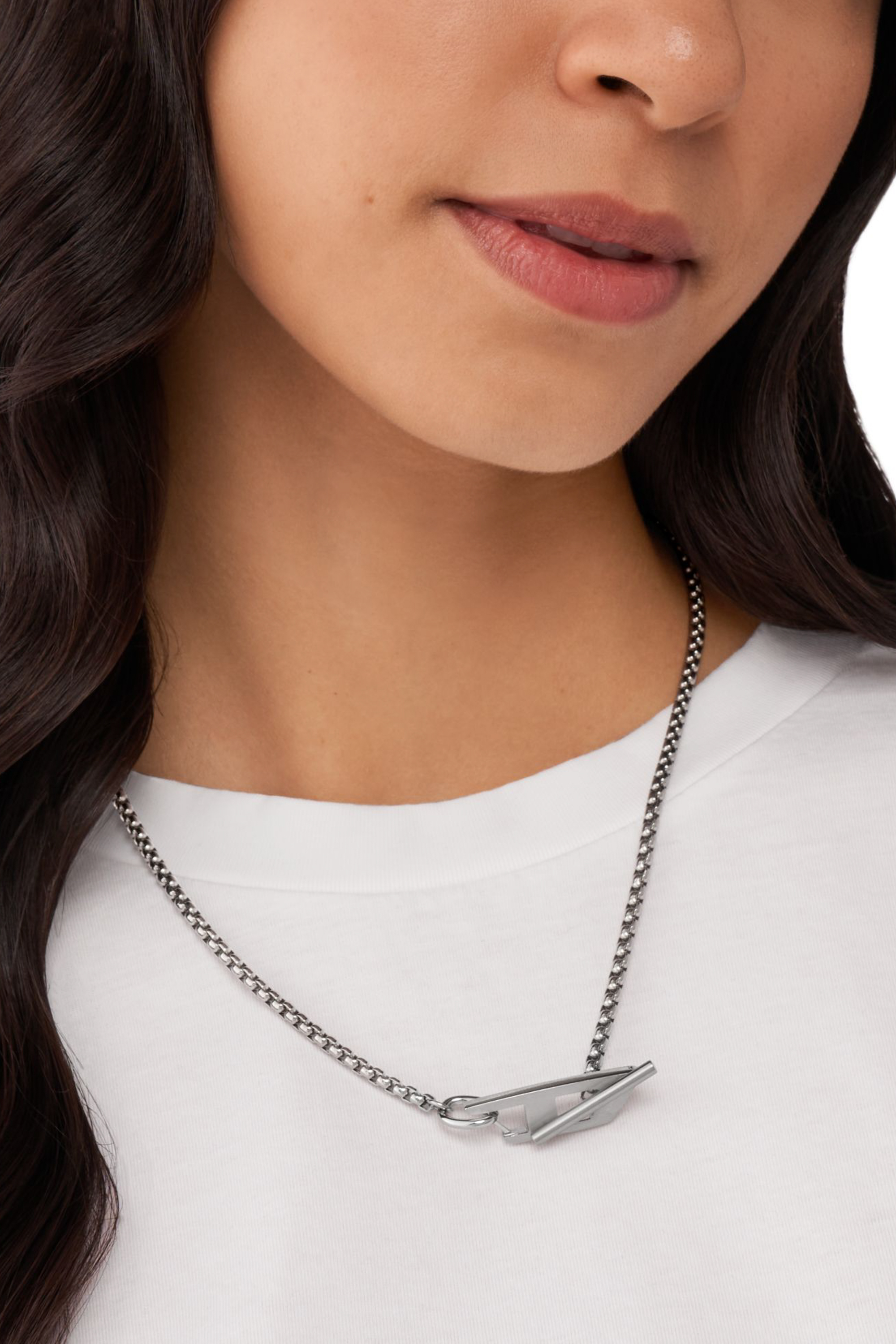 Diesel - DX1477, Collier chaîne en acier inoxydable Mixte in Gris argenté - 4