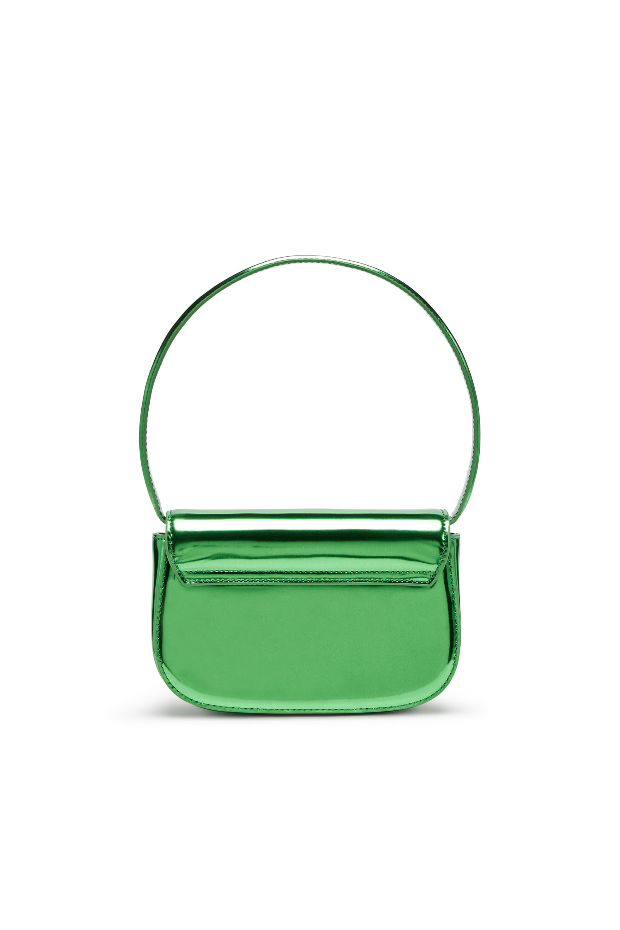 Diesel - 1DR, 1DR-Sac iconique à bandoulière en cuir effet miroir Femme in Vert - 3