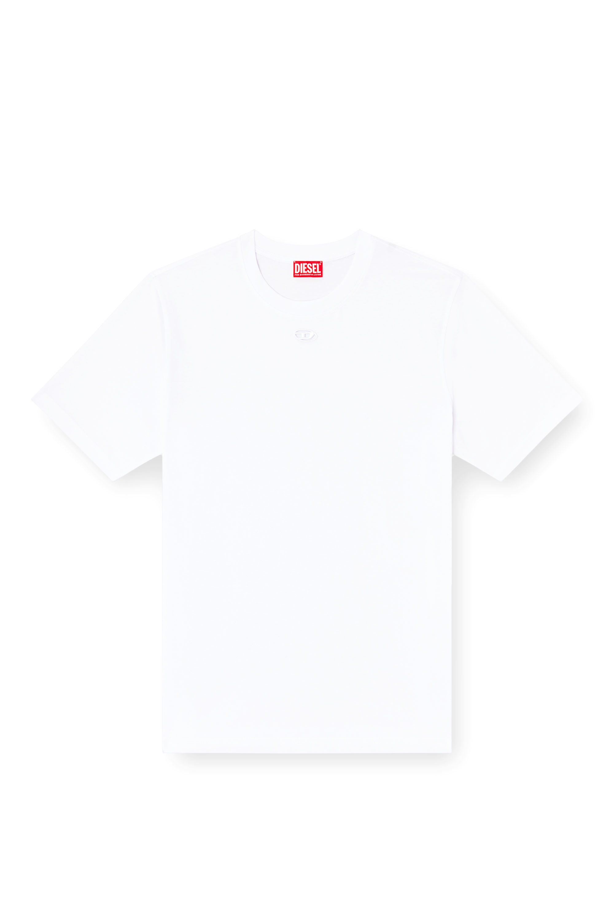 Diesel - T-ADJUST-MAREY, Male's T-shirt with cut-out Oval D in White - 3