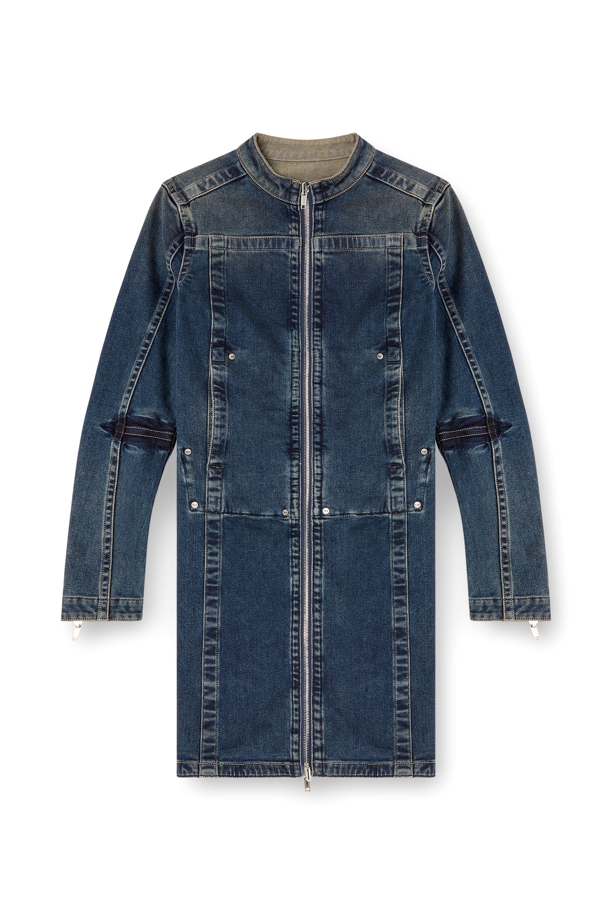 Diesel - DE-ROMI-RE, Robe courte en denim Rehab Femme in Bleu - 3