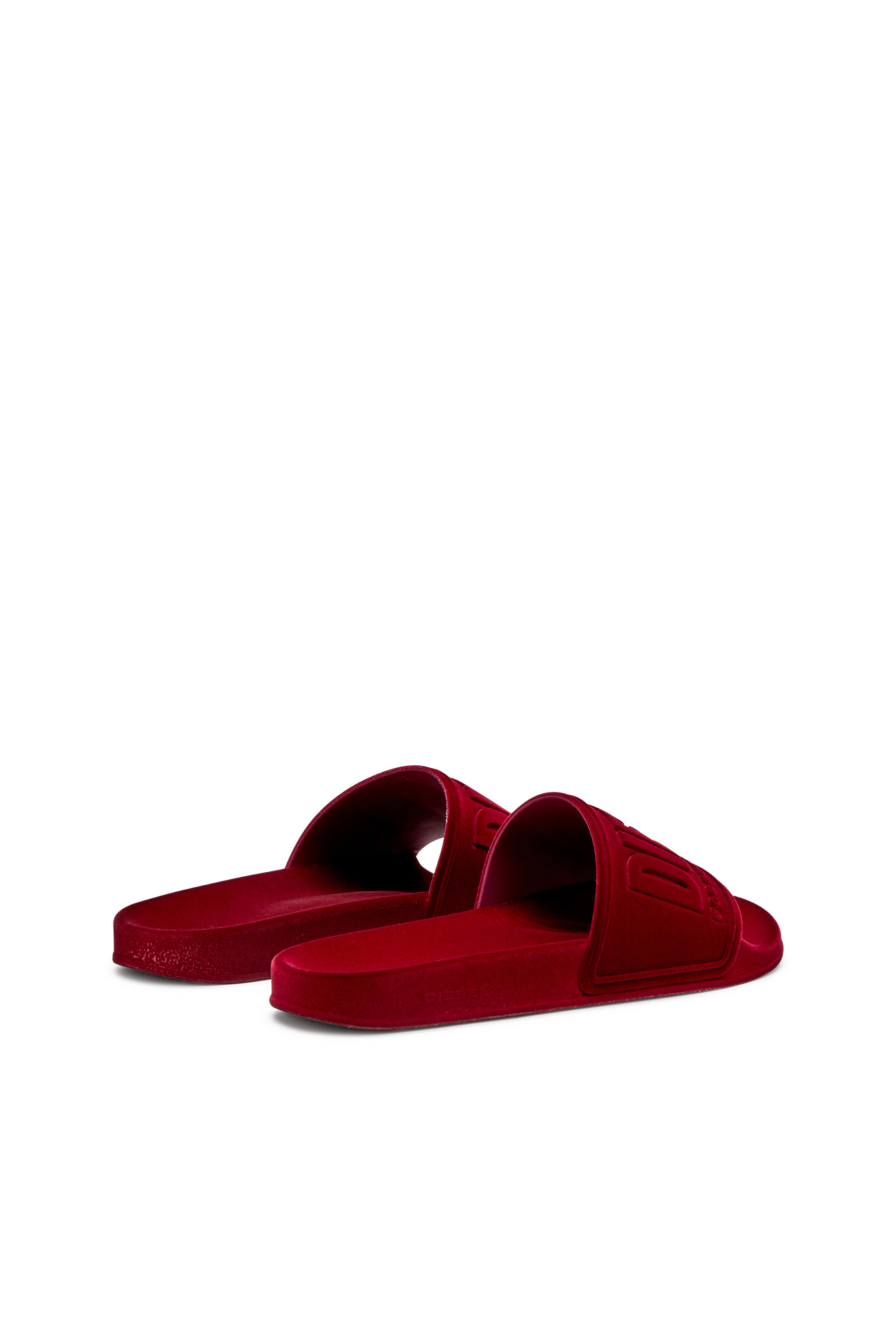 Diesel - SA-MAYEMI CC W, Sa-Mayemi-Claquettes de piscine avec flocage velouté Femme in Rouge - 3