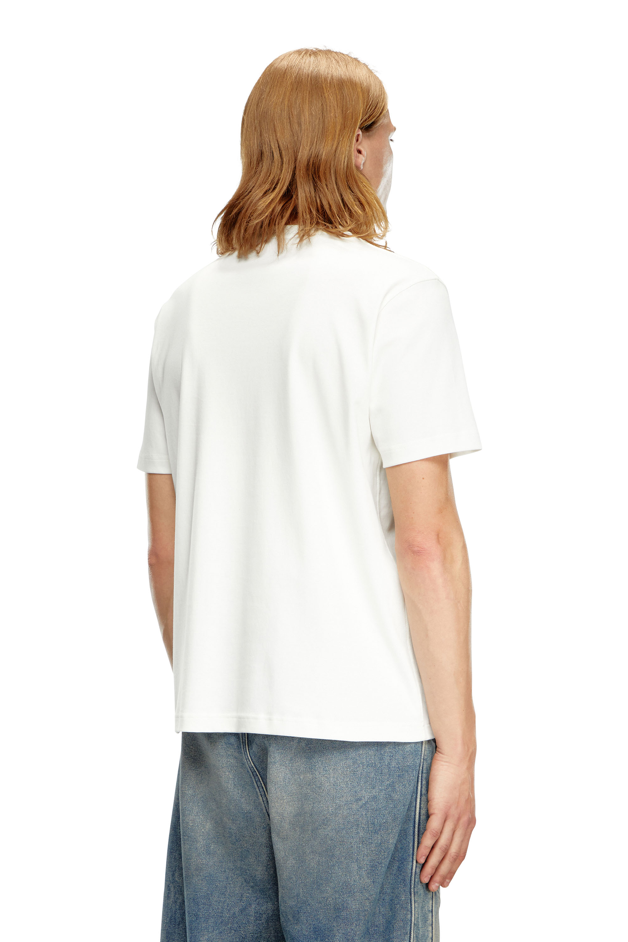 Diesel - T-ADJUST-DOVAL-PJ, Male's T-shirt with Oval D patch in White - 4