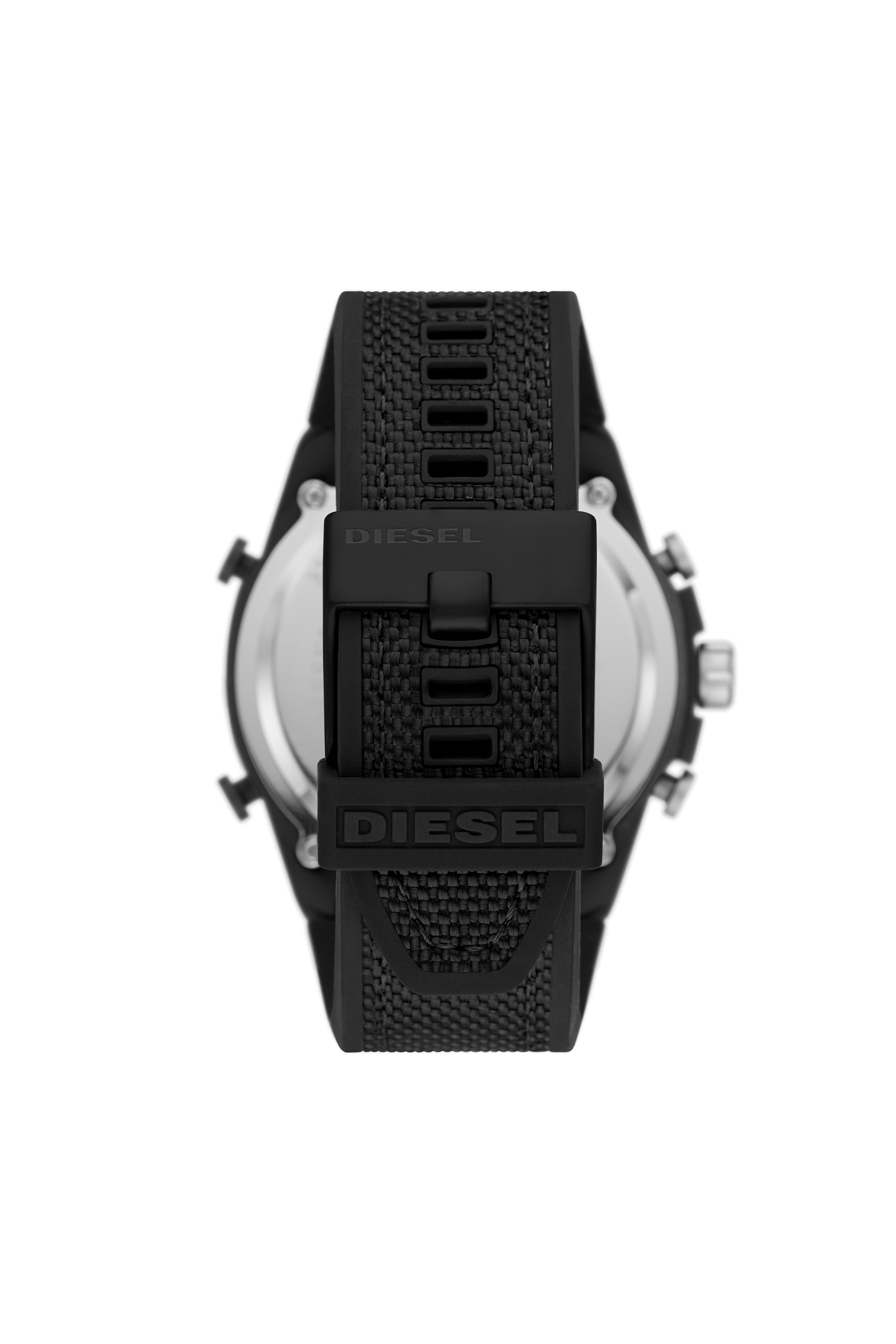 Diesel - DZ4552, Montre Mega Chief analogique-numérique en nylon et silicone noir Homme in Noir - 2