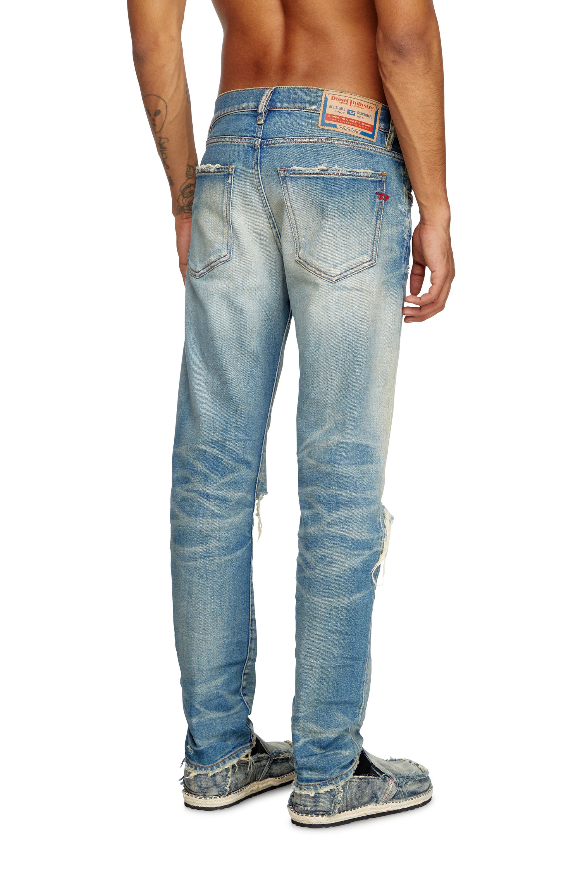 Diesel - Slim Jeans 2019 D-Strukt 09L28 Homme, Bleu moyen - Image 4