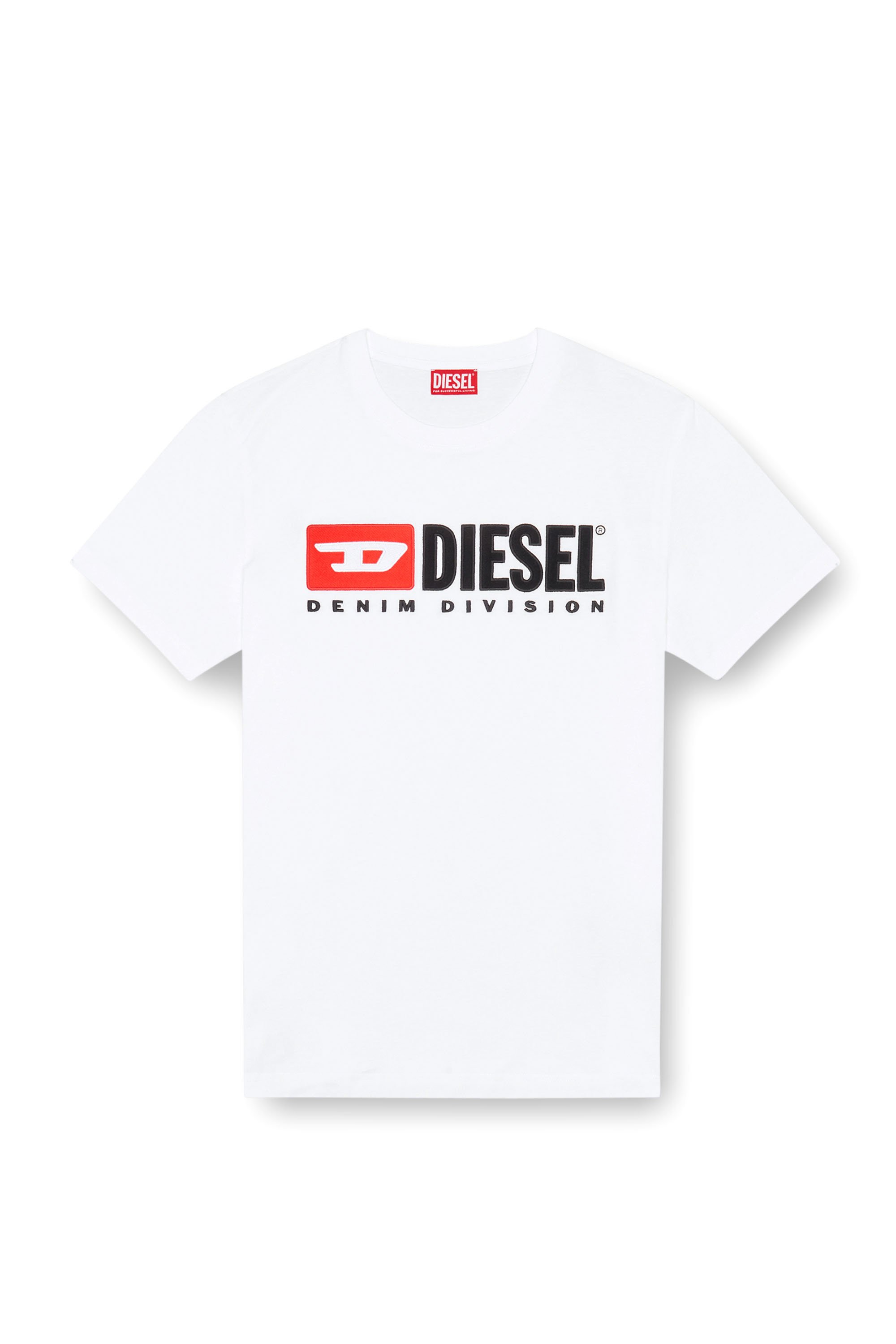 Diesel - T-BOXT-DIV, Male's T-shirt with Diesel patch logo in White - 3